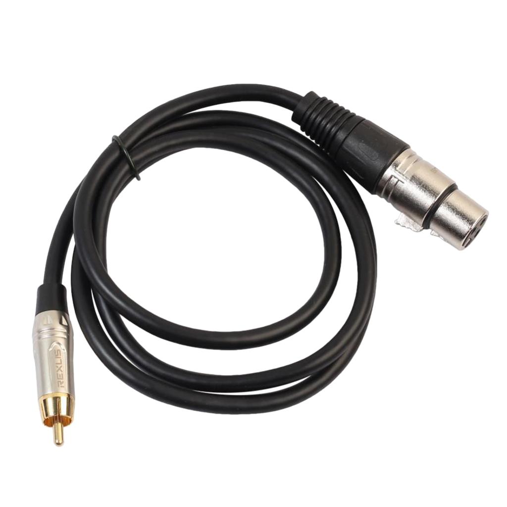 RCA Male to XLR Female Cable Cord Microphone Audio Connection Wire 1m