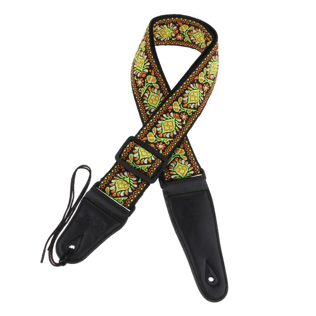 Embroidered Guitar Strap Belt for Acoustic/Electric Guitar