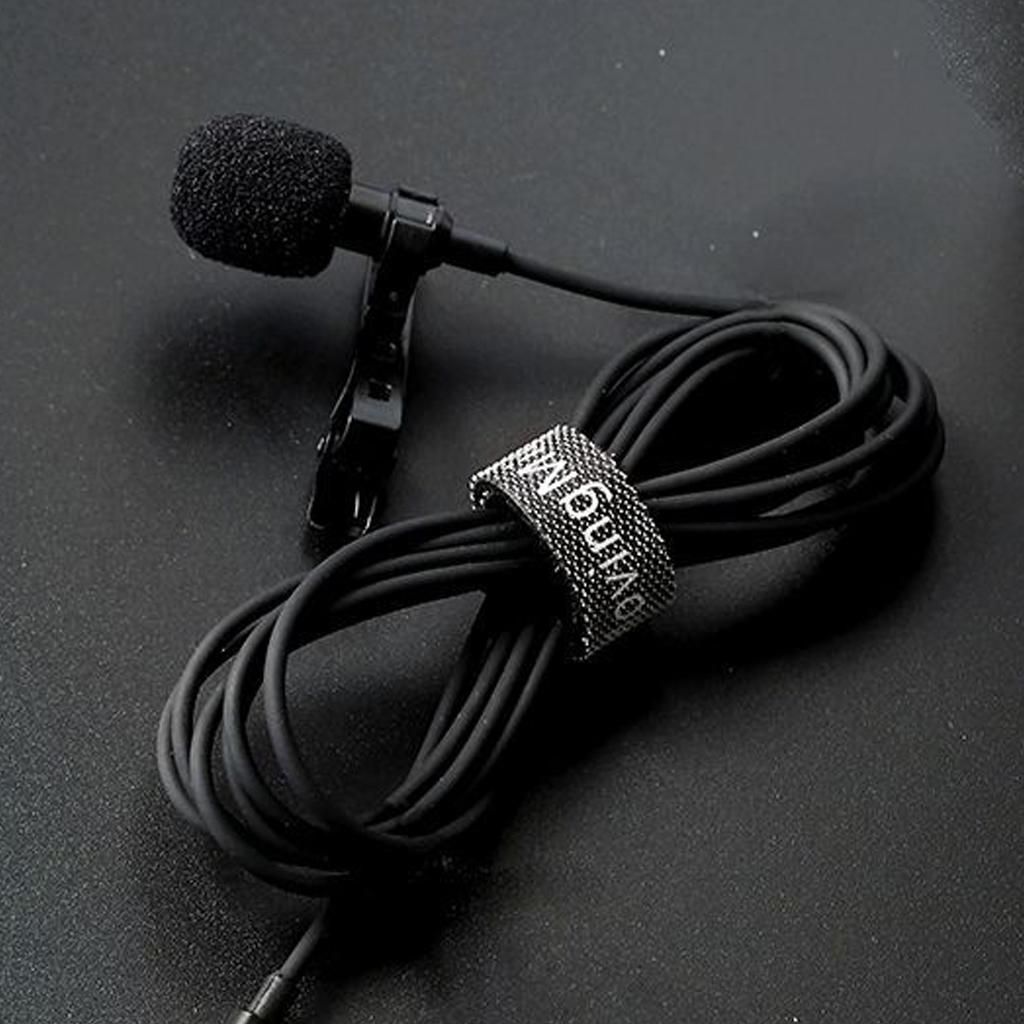 3.5mm Plug Clip On Lapel Condenser Microphone Hands Free Omnidirectional Mic