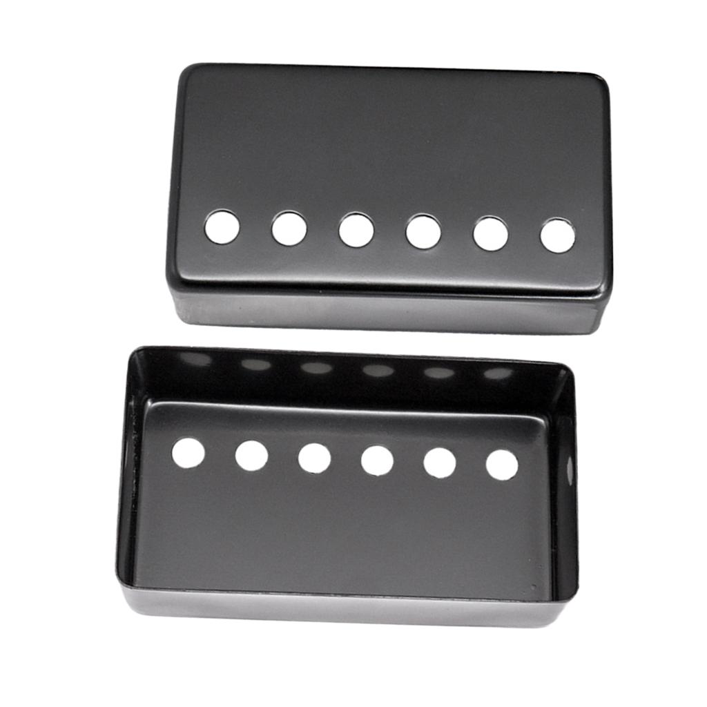 Humbucker Pickup Covers for Electric Guitar With Pickup Clamp Screws Black