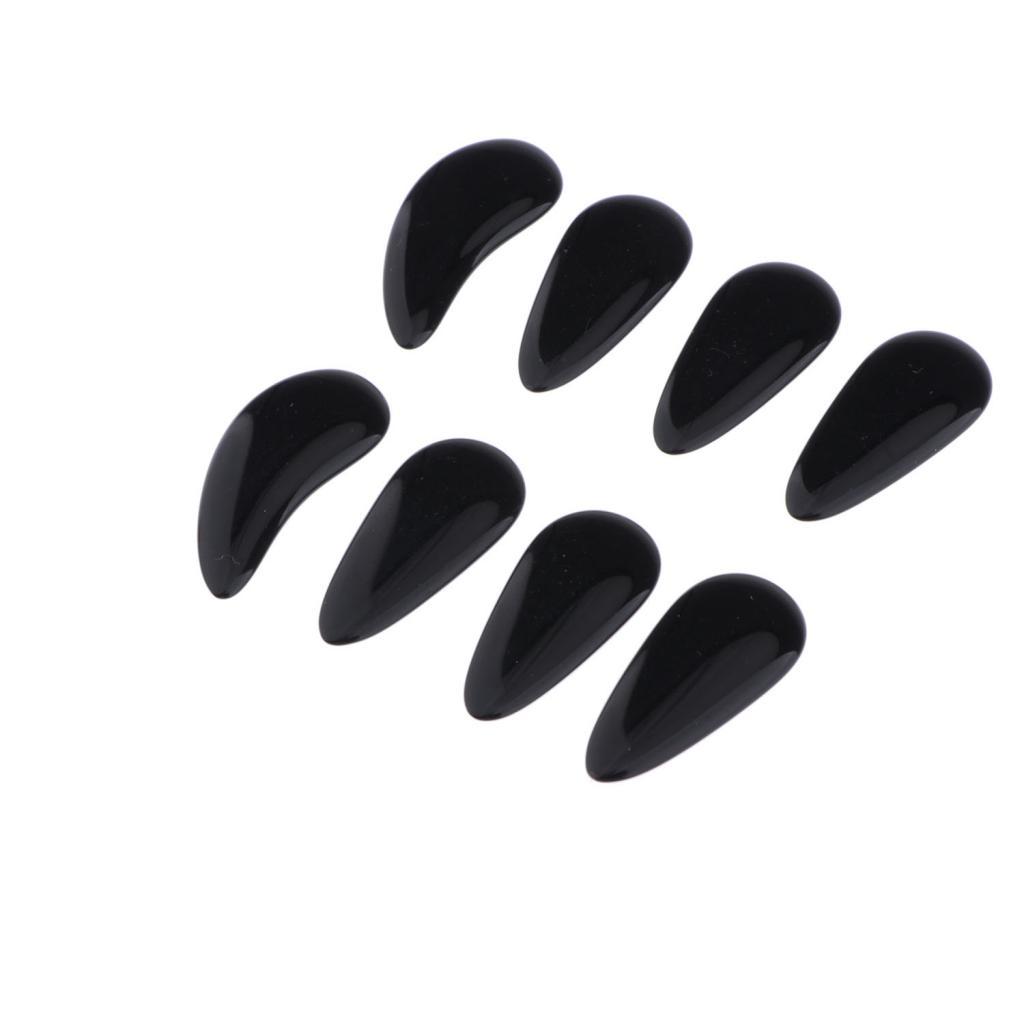 8pcs Guzheng Finger Picks with Groove Arc Chinese Zither Nails Multiple