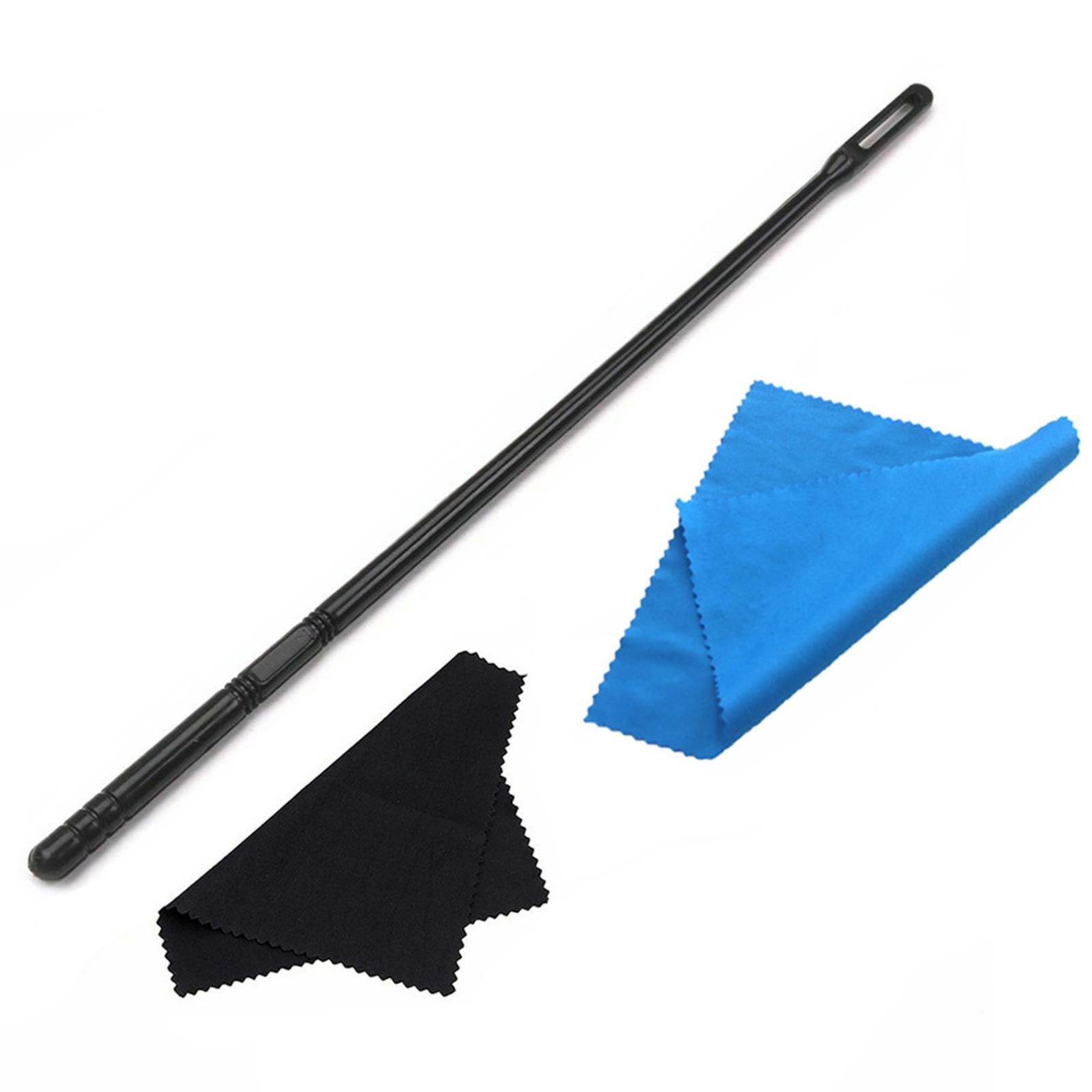 Flute Cleaning Rod and Cloth Flute Polishing Cloth Music Instrument Parts