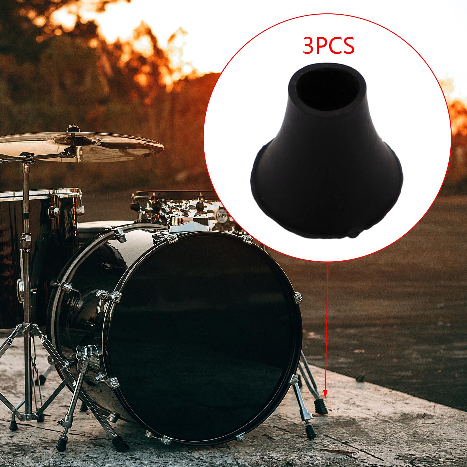 3 Pieces Drum Feet Slipcover Drum Hardware Replacement Percussion Instrument Style B