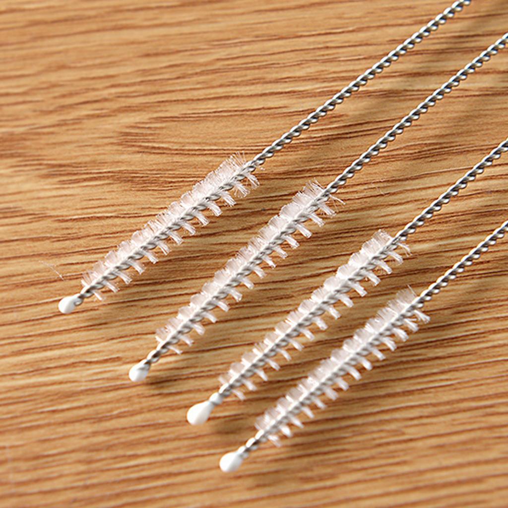 50 Pieces Stainless Steel Drinking Straw Cleaning Brushes Cleaner 200mm