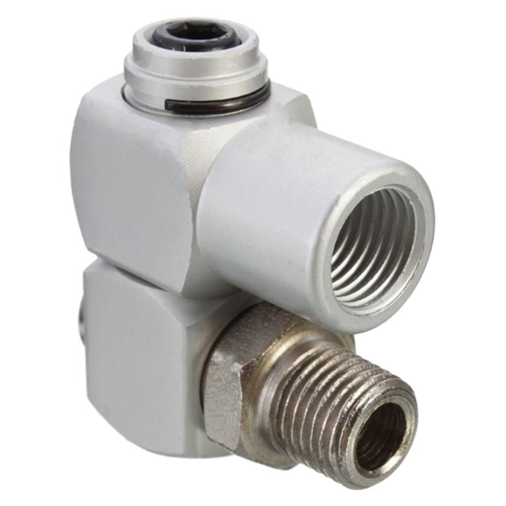 6x Universal Pneumatic Connector Air Pipe Adapter 360 Degree Rotation Tool