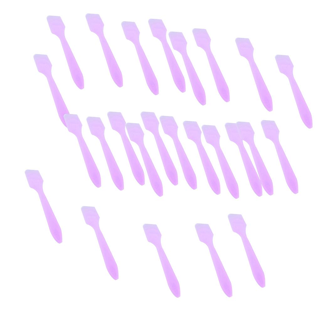 100Pcs Facial Cream Mask Spoon Cosmetic Spatula Women Beauty Tool Purple