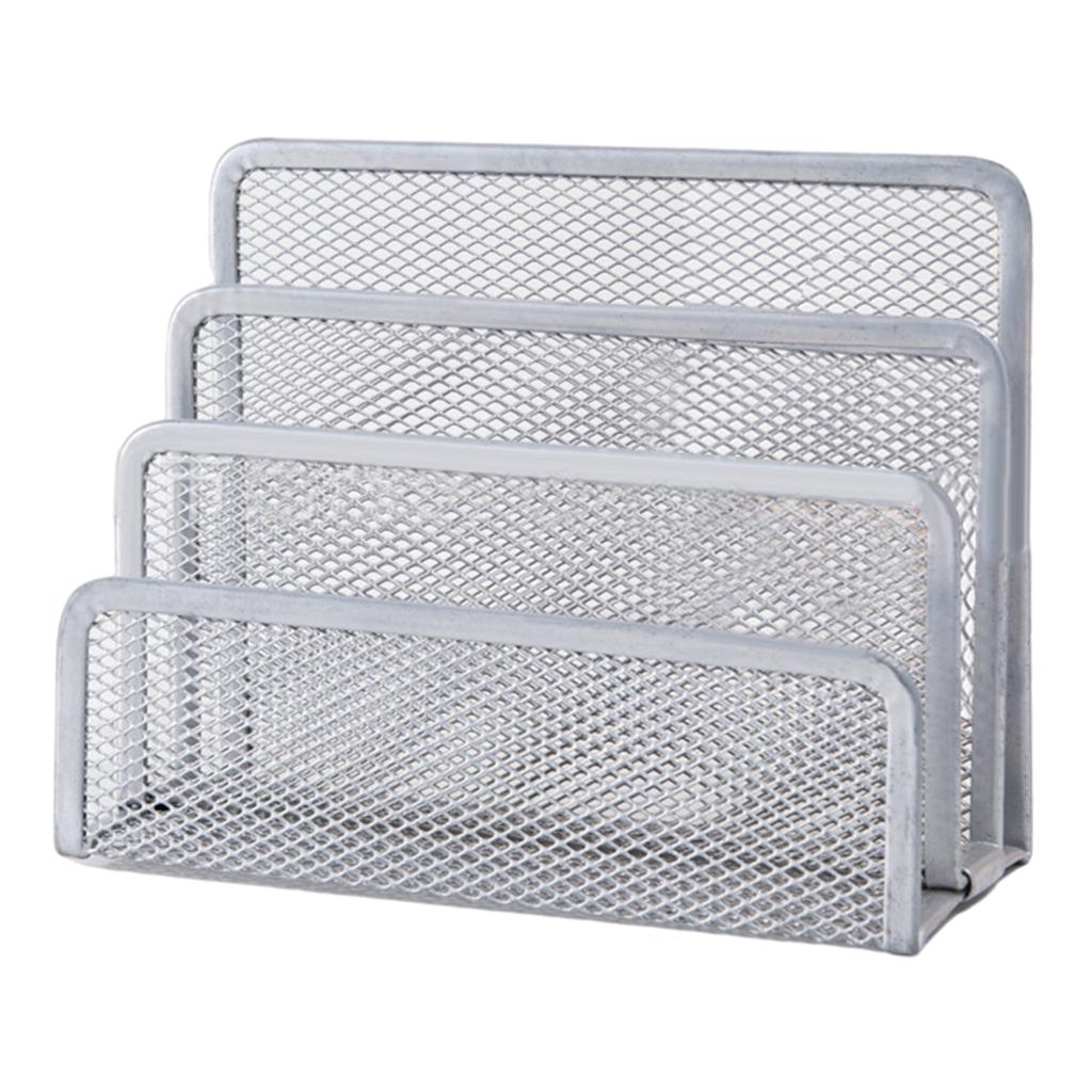 Metal Desk Mail Organizer Mail Tray 3 Compartments for Office Business