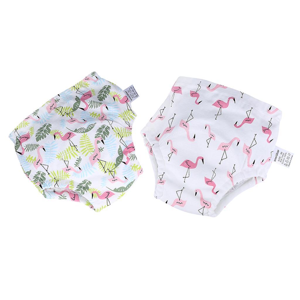 2Pcs Toddler Cotton Waterproof Reusable Potty Training Pants for Baby