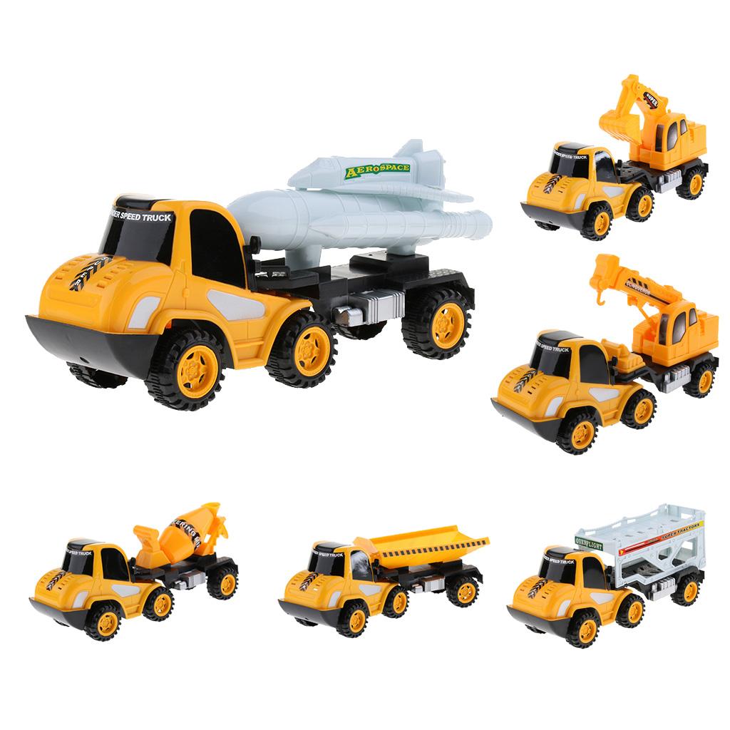 Pull Back Vehicle Construction Truck Model Toy Kids Gift Crane