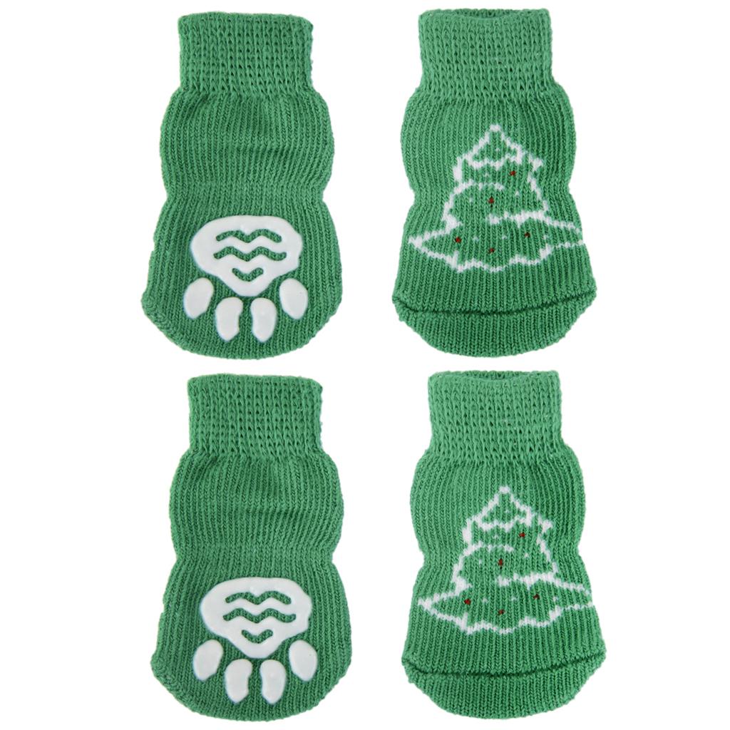 4pcs Hundesocken Pfotenschutz AntiRutsch Socken Rutschsocken