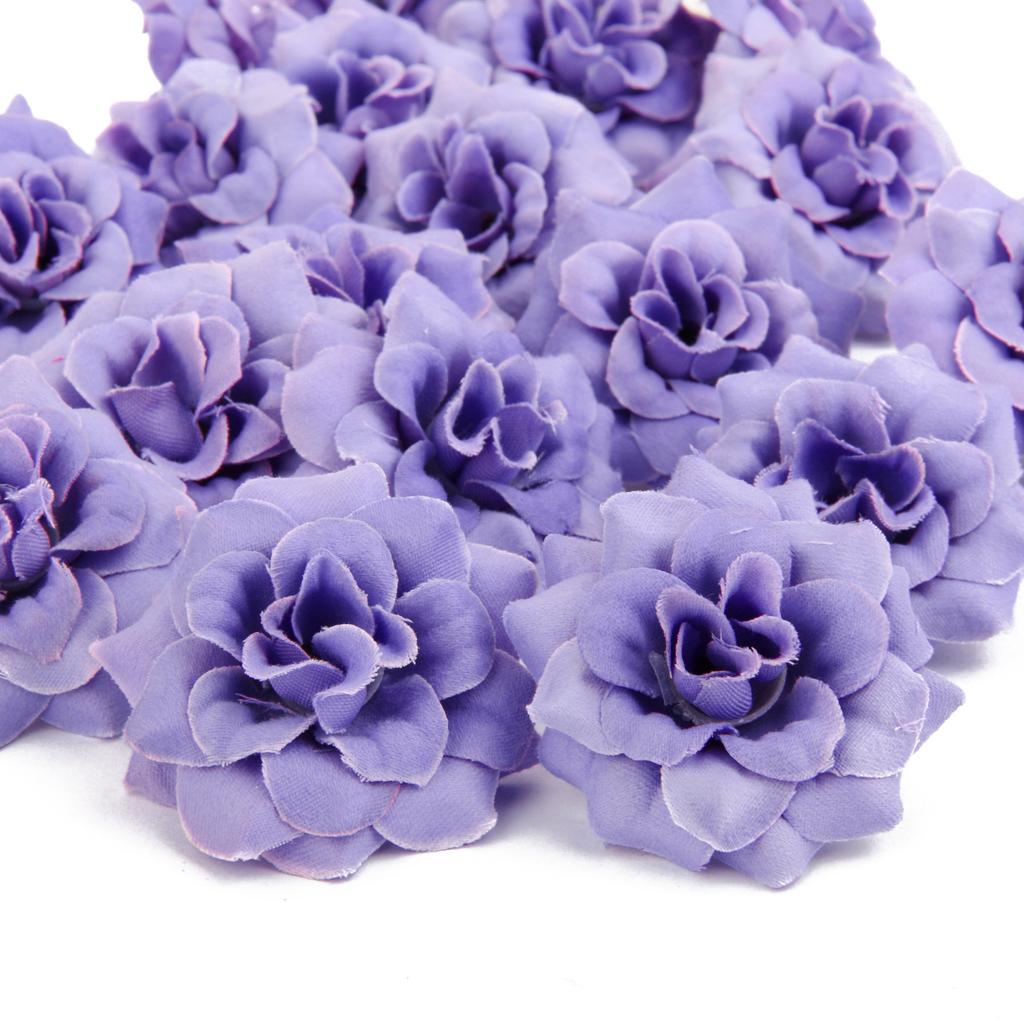 Various 50pcs Artificial Flowers Silk Rose Peony Head Bulk ...