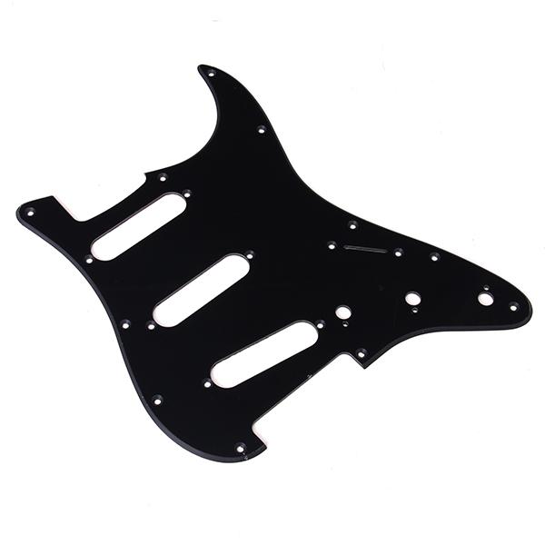 Pickguard 11 Hole 3 Single-coil 1 Ply Black