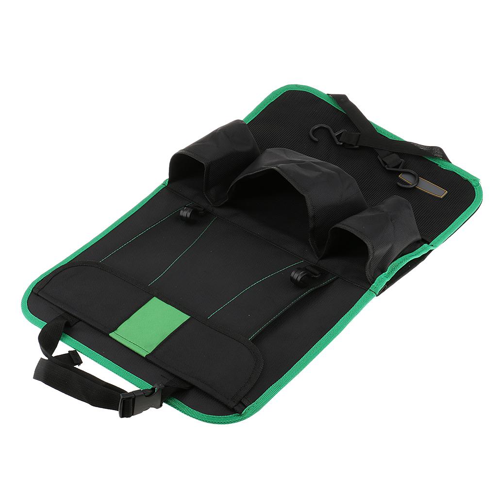 Car Back Seat Organiser Travel Storage Organizer Pocket Holder Green Edge