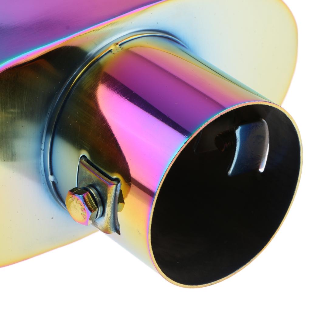 Car Truck Tail Throat Pipe Exhaust Pipe Trim Tips Muffler Pipe Colorful