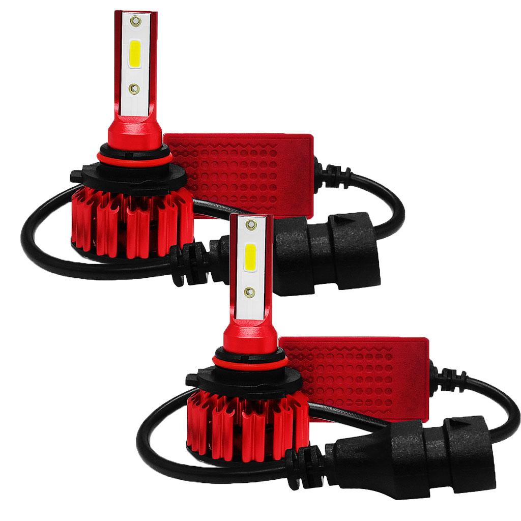 Q6-HB4/9006 LED Headlight Bulb 2PCS 25W 3000LM RED LED Car Fog Driving Light High Low Beam All-in- one LED Conversion Kit IP68 WATERPROOF