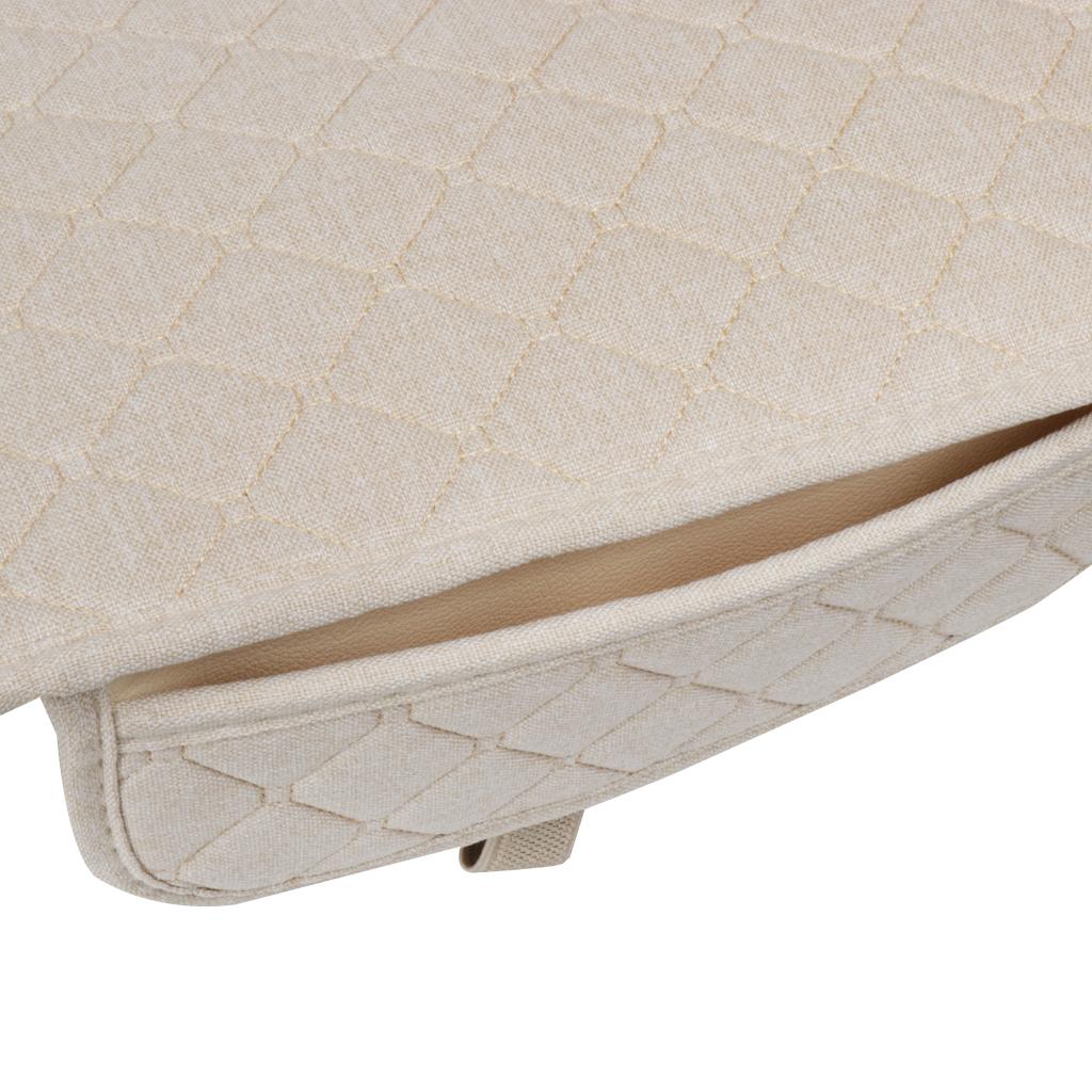 Breathable Flax Bamboo Car Seat Cover Pad Mat Chair Cushion Beige