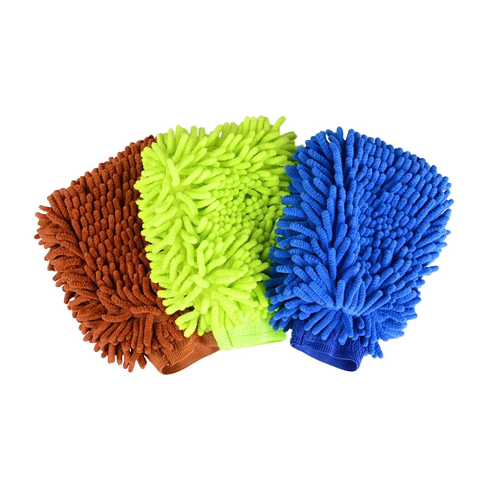 Microfiber Cleaning Mitten 2 Sided Chenille Glove Cleaning Cloth Home