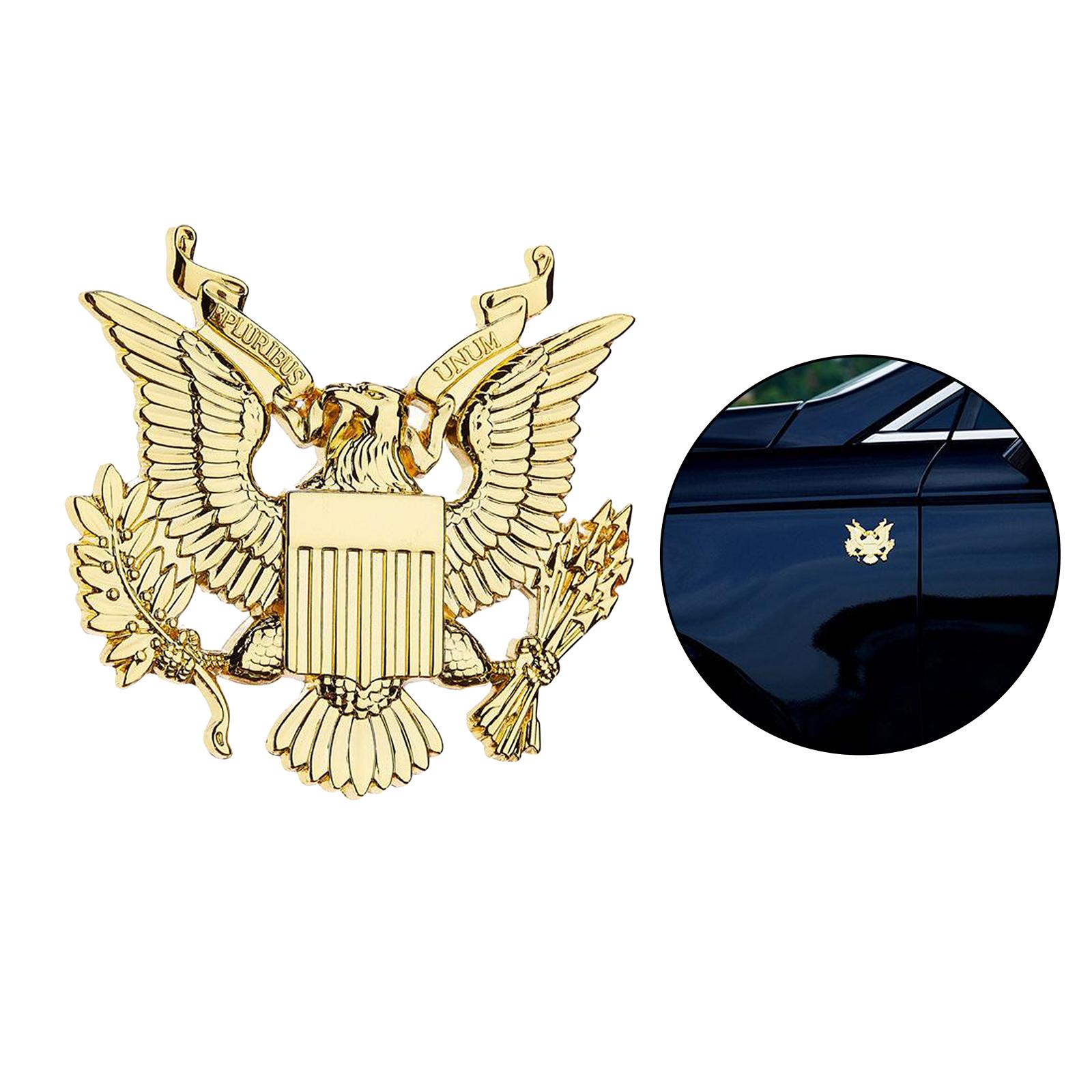 3D Presidential Badge Car Sticker Side Trunk Window Emblem Decal Gold