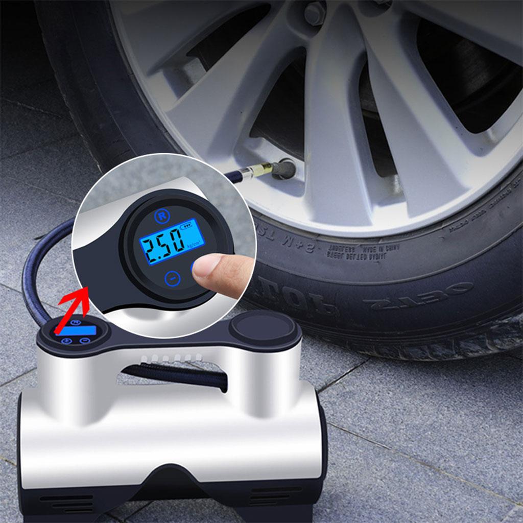 Air Compressor Car Tyre Inflator Air Pump Electric 12V Home Wireless LED
