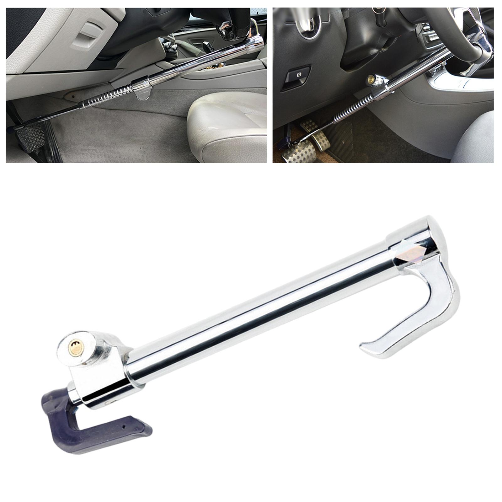 Universal Steering Wheel Lock Retractable Heavy Duty Fit for Vehicles Truck