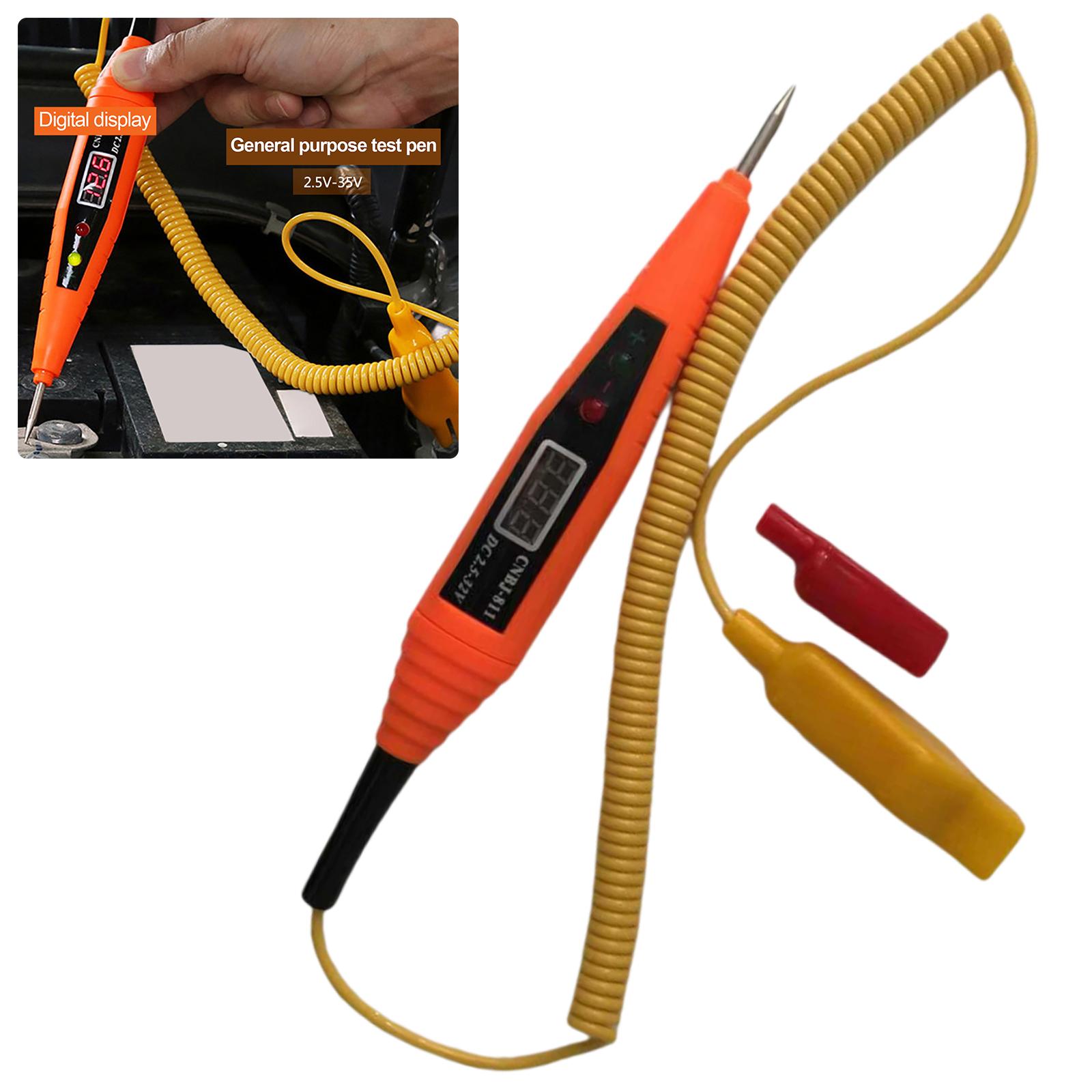 Circuit Tester Digital LED Socket Motorcycle Voltage Continuity Truck Fuses