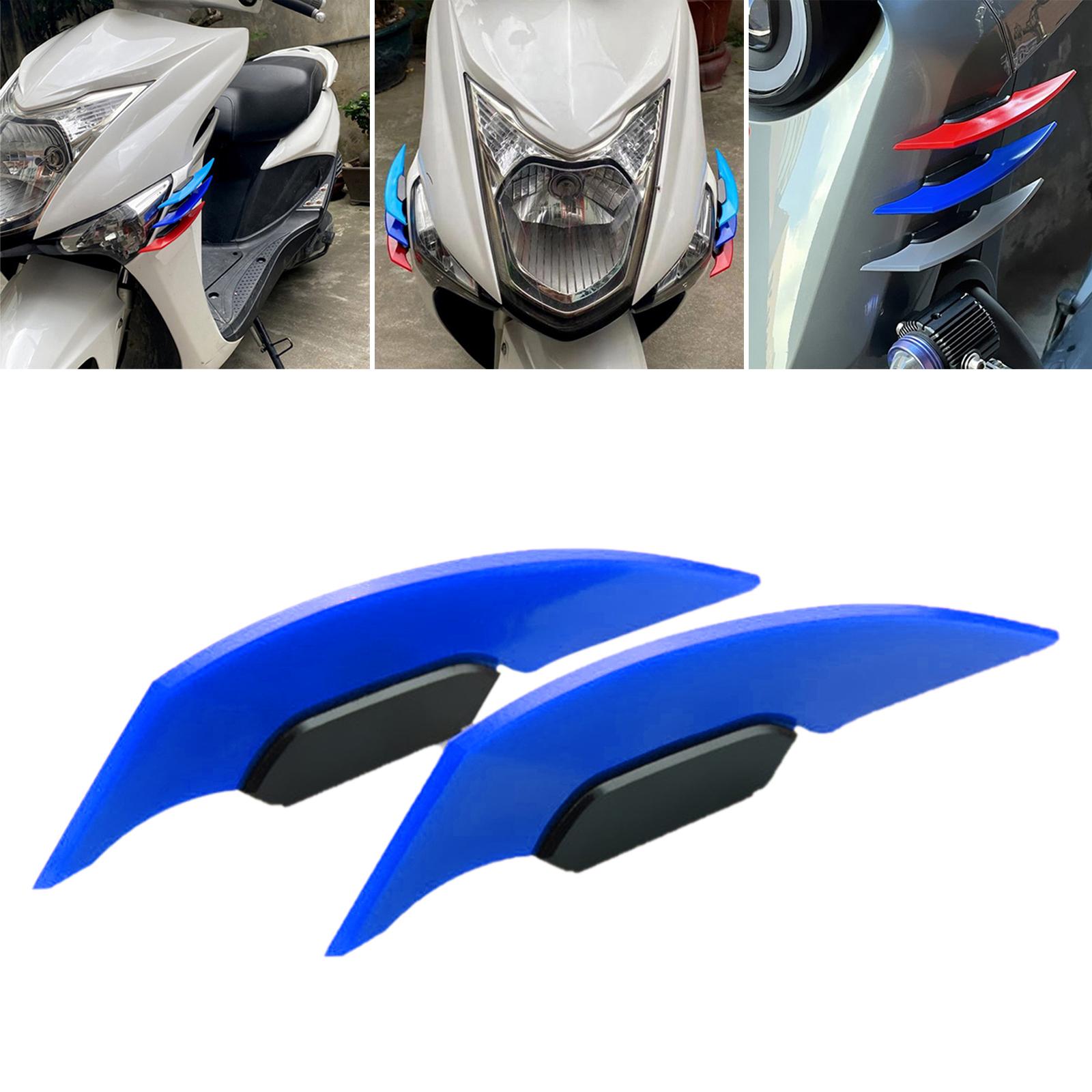 Motorcycle Winglet Aerodynamic Spoiler Wing Fit for Electric Motorcycles Blue