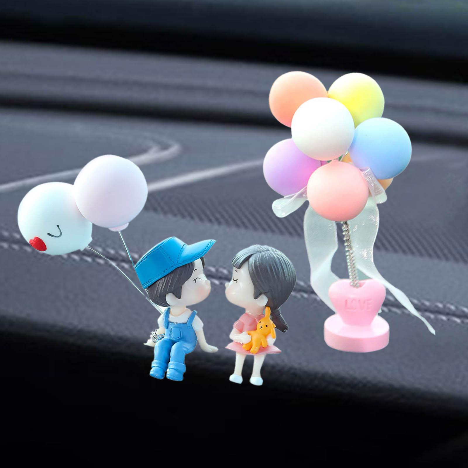 Car Dashboard Decorations Couple Doll Accessories for Home Women Office  Blue Couple Doll