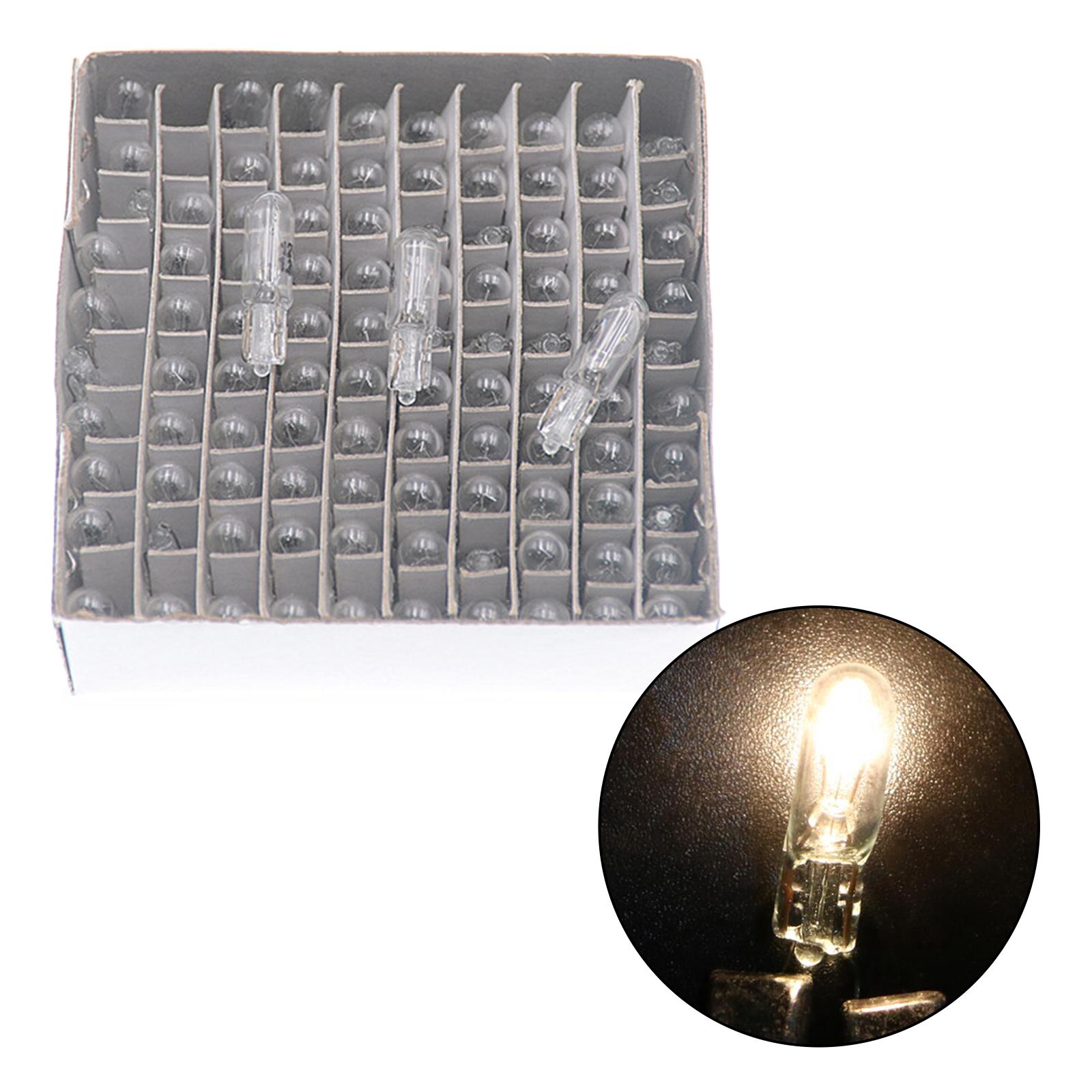 100x T5 Glass Light Bulb Headlights Lamp Car Lights Lamp Car Styling