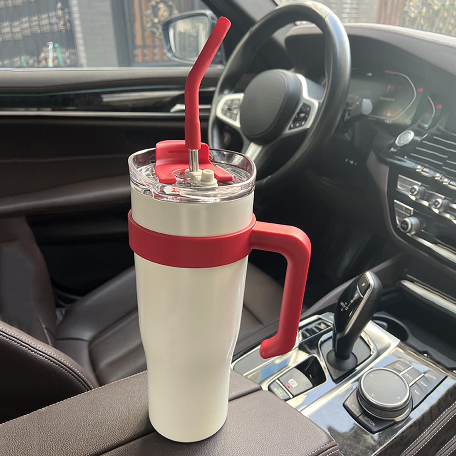 Insulated Sippy Cup with Straw and Lid Coffee Travel Mug for Car ,Travel White