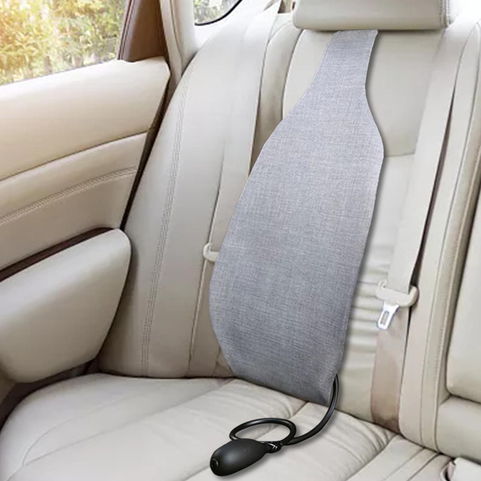 Inflatable Support Pillow Back Cushion for Long Sitting Computer grey