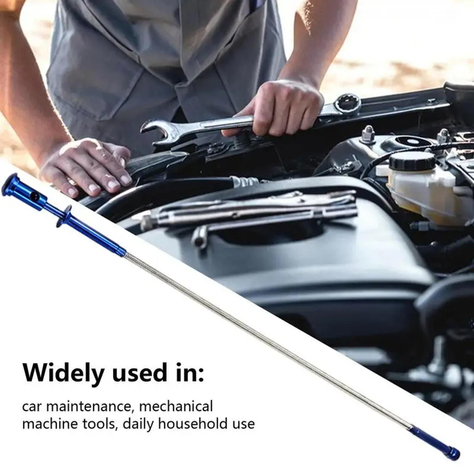 Flexible Sweeper Pickup Tool Magnetic Grabber for Mechanics Lightweight Red