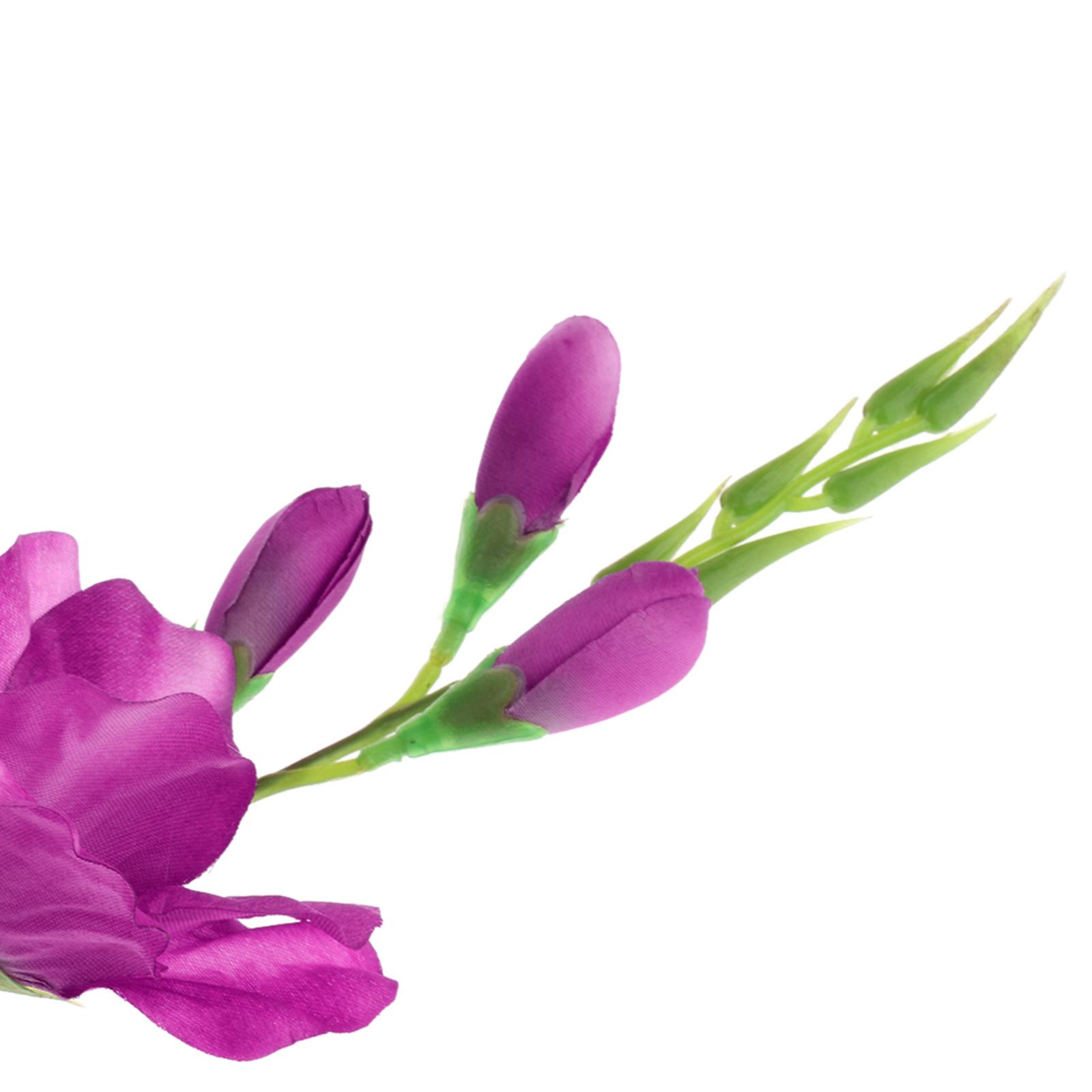 Artificial Gladioli Spray Stem Fake Silk Tropical Flowers Plastic