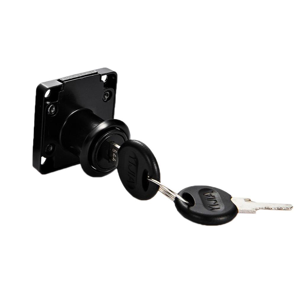 Desk Drawer Lock Black 22mm