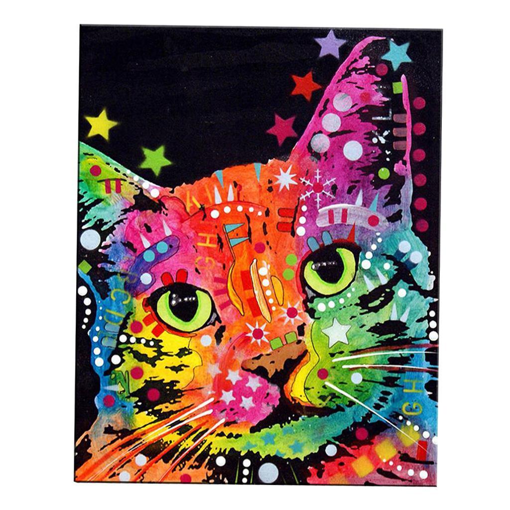 Modern Unframed Dog Cat Canvas Oil Painting Print Wall Art Hanging ...