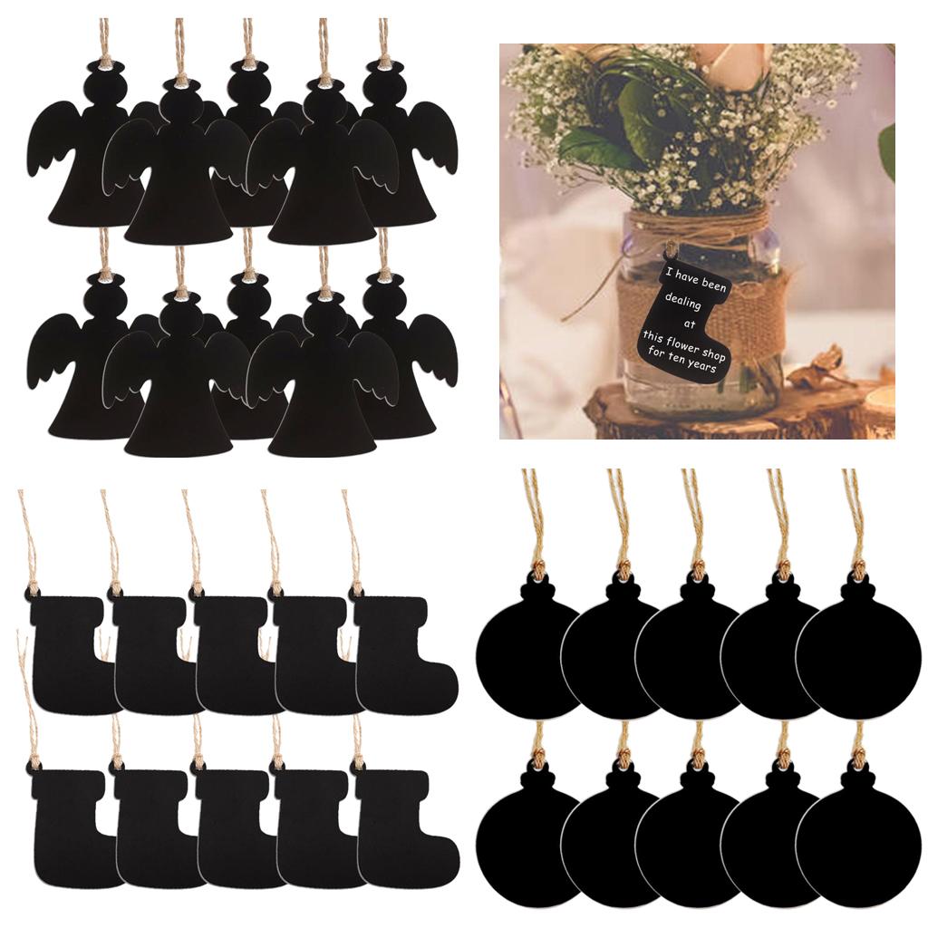 10pcs Mini Hanging Chalk Board Blackboard Memo Message Sign Socks