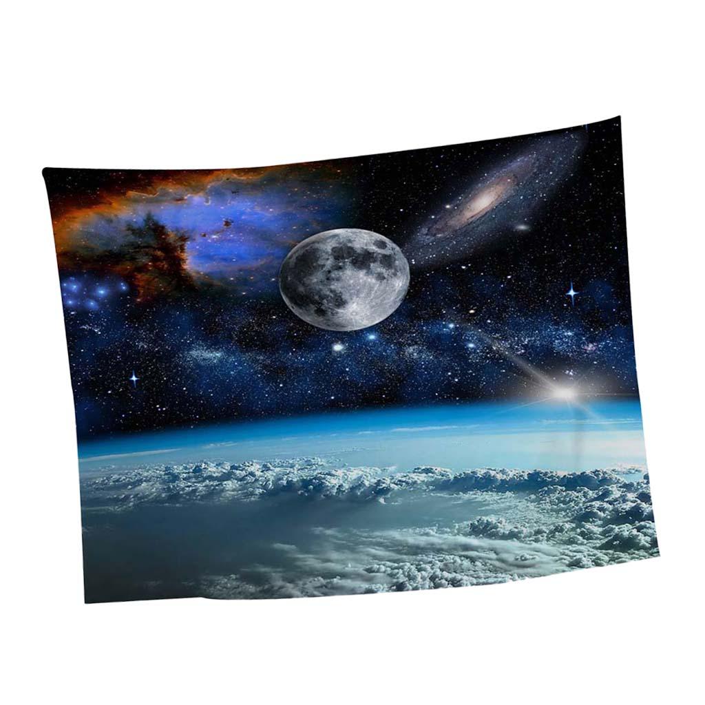 3D Effect Waterproof Wall Hanging Tapestry for Bedroom Earth