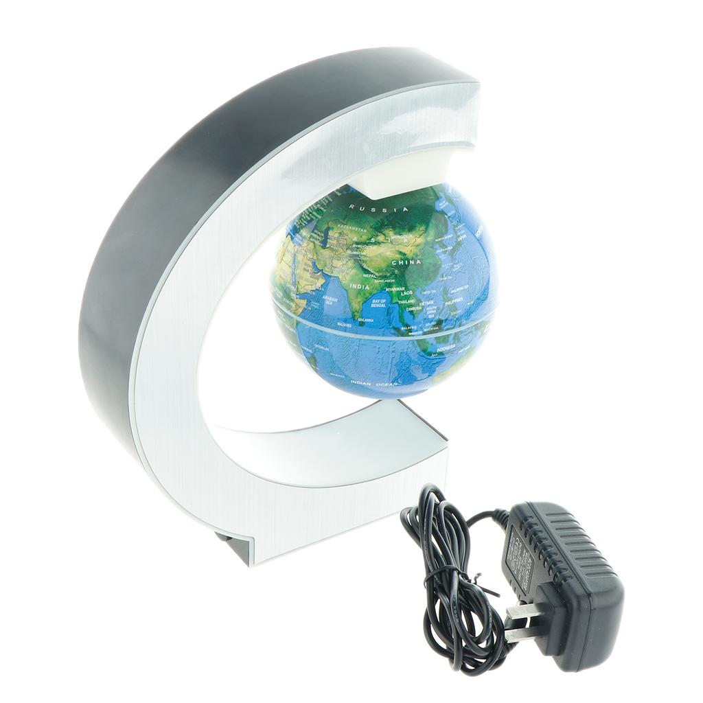 Magnetic Levitation Globe Floating Globe World Map Desk Decor US Plug C-Satellite