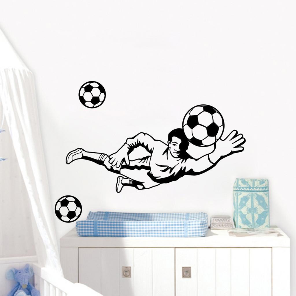 Football Boy Wall Art Decal Wall Stickers PVC Vinyl DIY Mural Art Sticker A