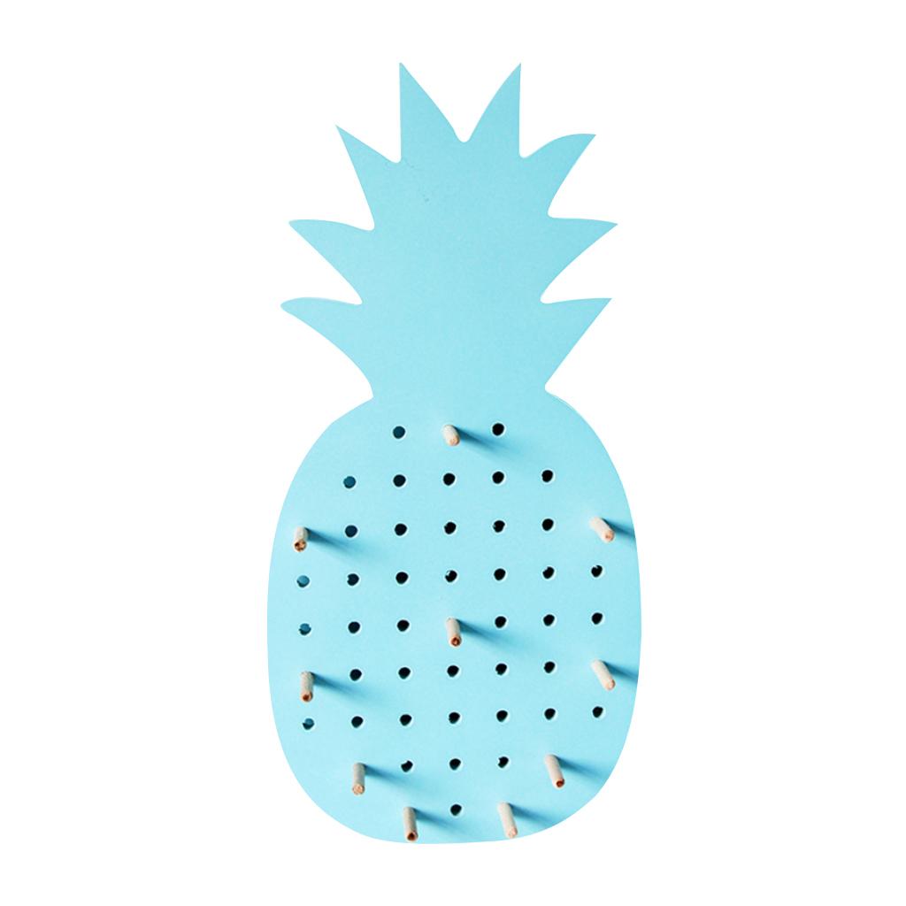 Creative Wall Mounted Hook Coat Hanger pineapple Hook Rack Hat Holder Blue