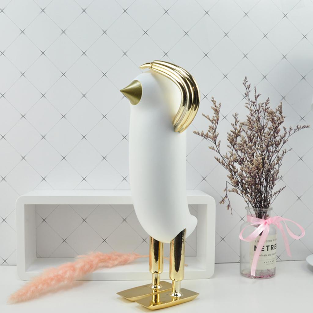 Home Decor Cute Standing Penguin Statue Furnishing Article Kids Toys White_M