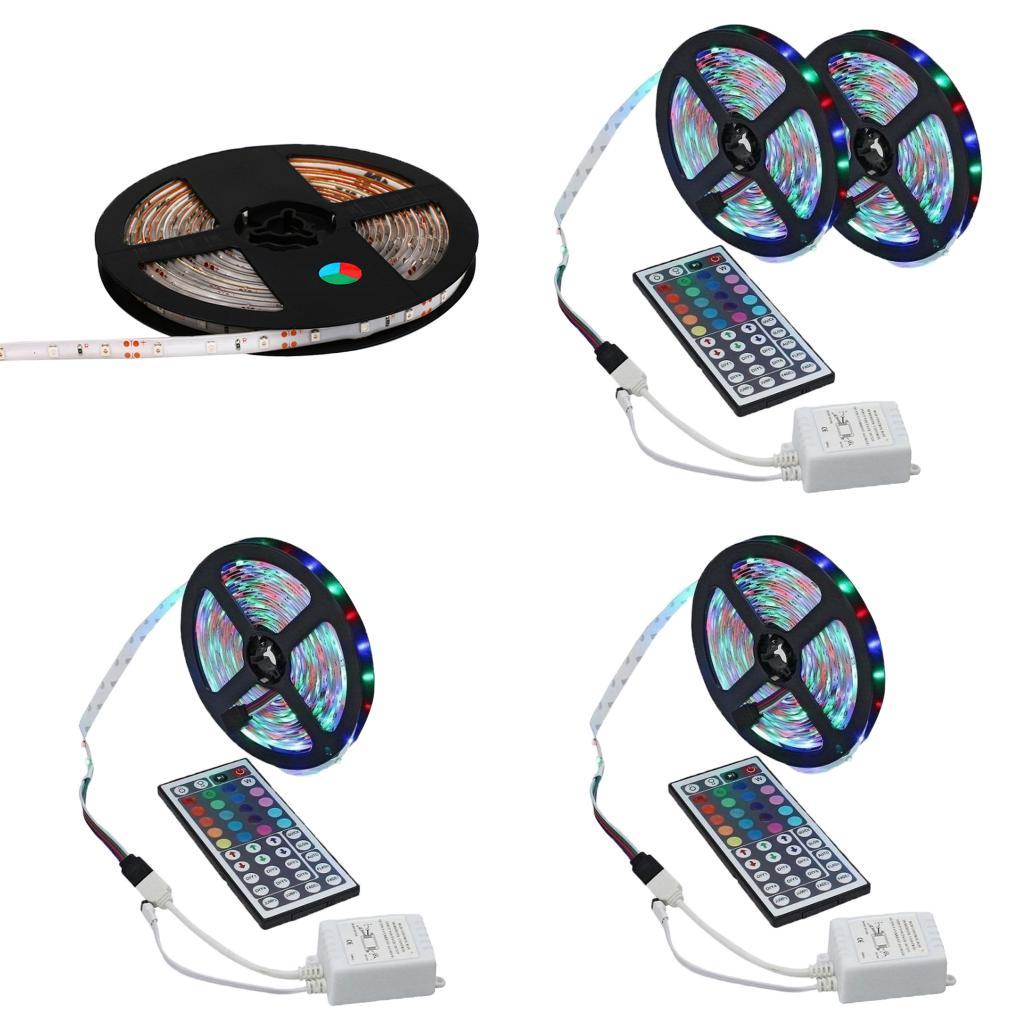 SMD 3528 RGB LED Strip Lights Flexible Remote Control 1m 