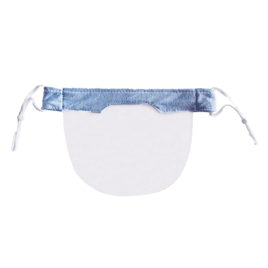 Summer Washable Face Light-Weight Communication Shield PVC Visual Face Mask Sky Blue
