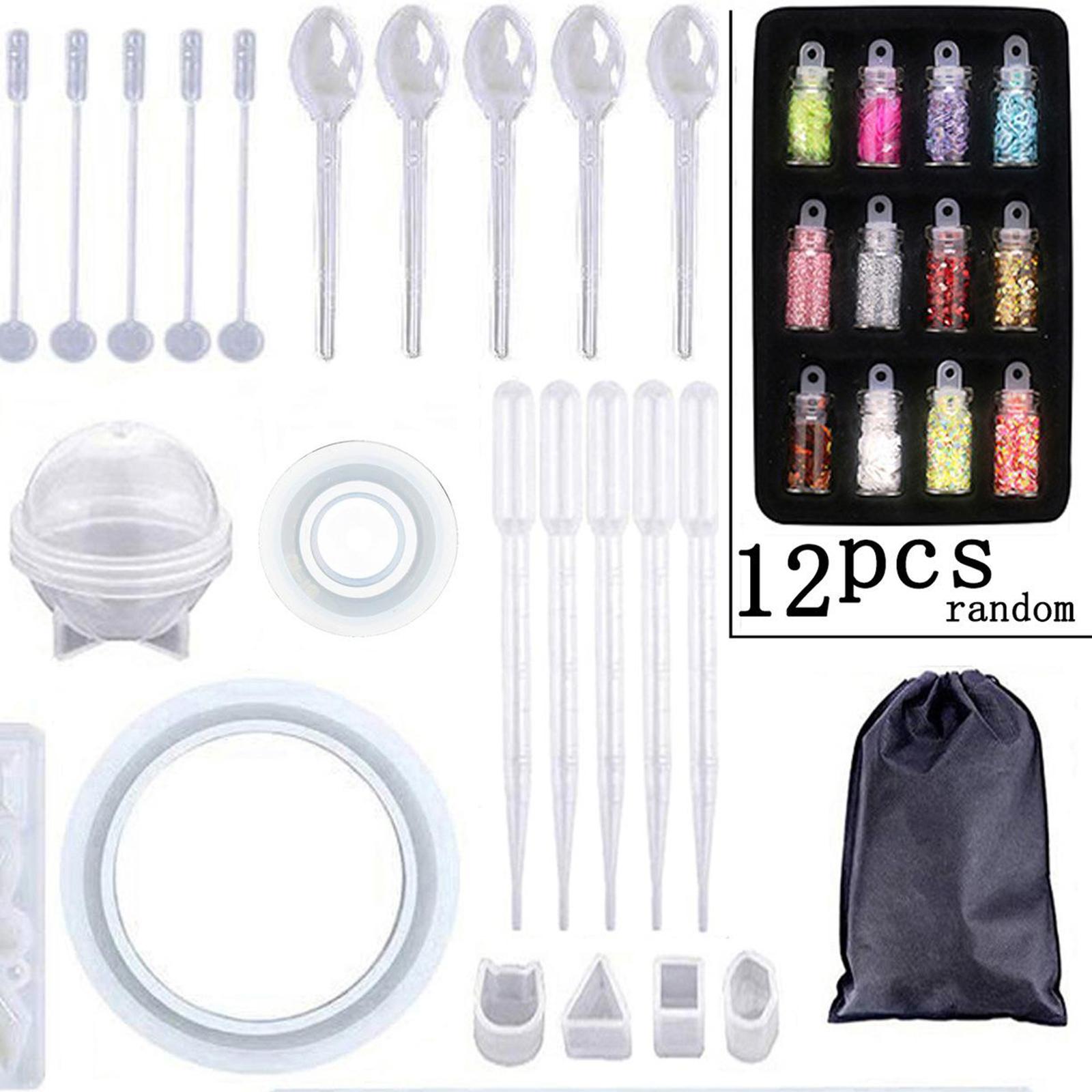 Resin Casting Silicone Mold Kit Jewelry Making Craft 148pcs(sequins)