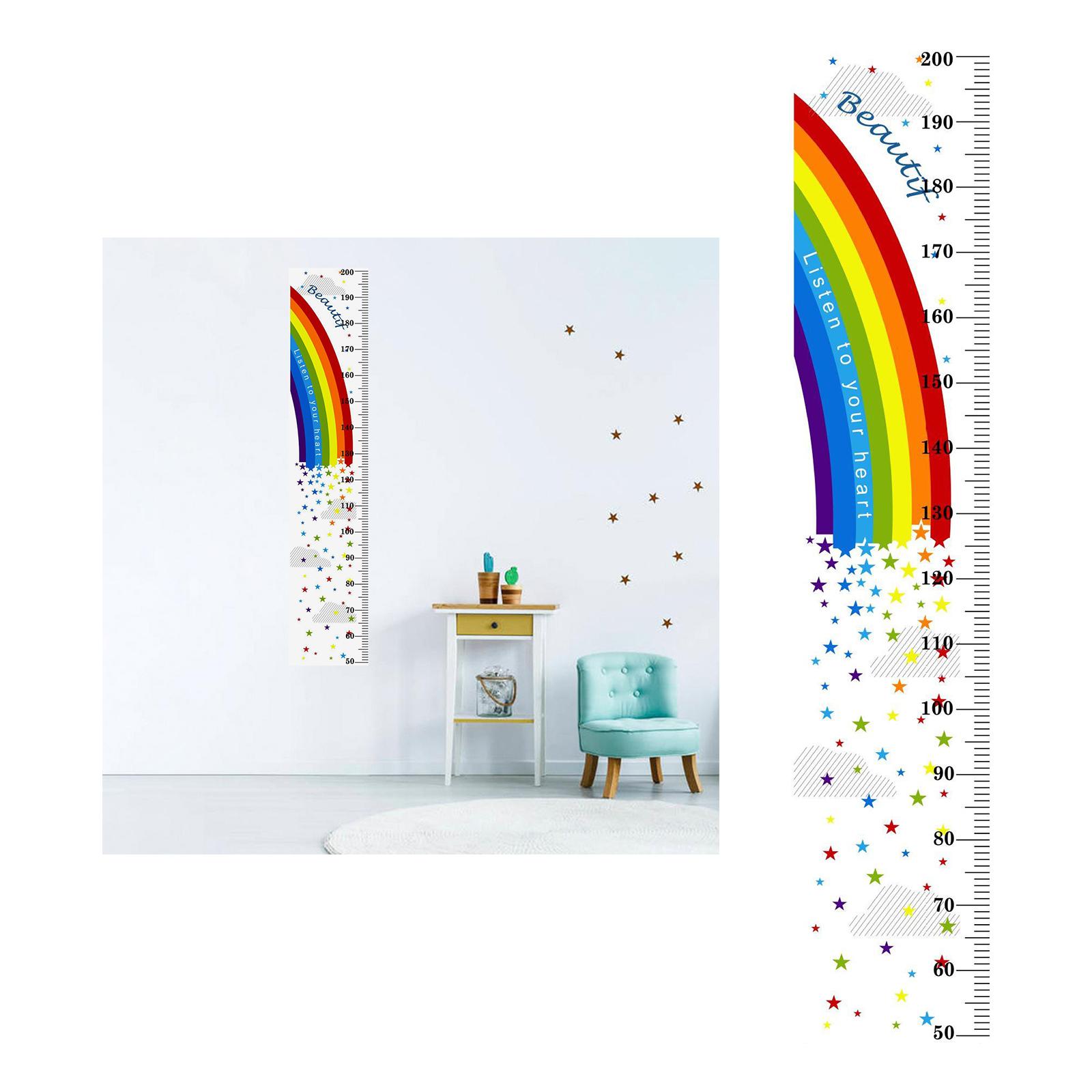 Kids Height Chart Wall Sticker Measuring Cartoon Ruler Nursery Decoration A
