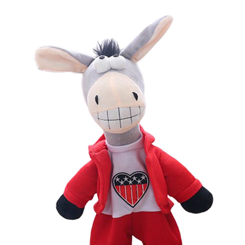 Electric Dancing Donkey Plush Toy Novelty Swing Doll Early Education Red