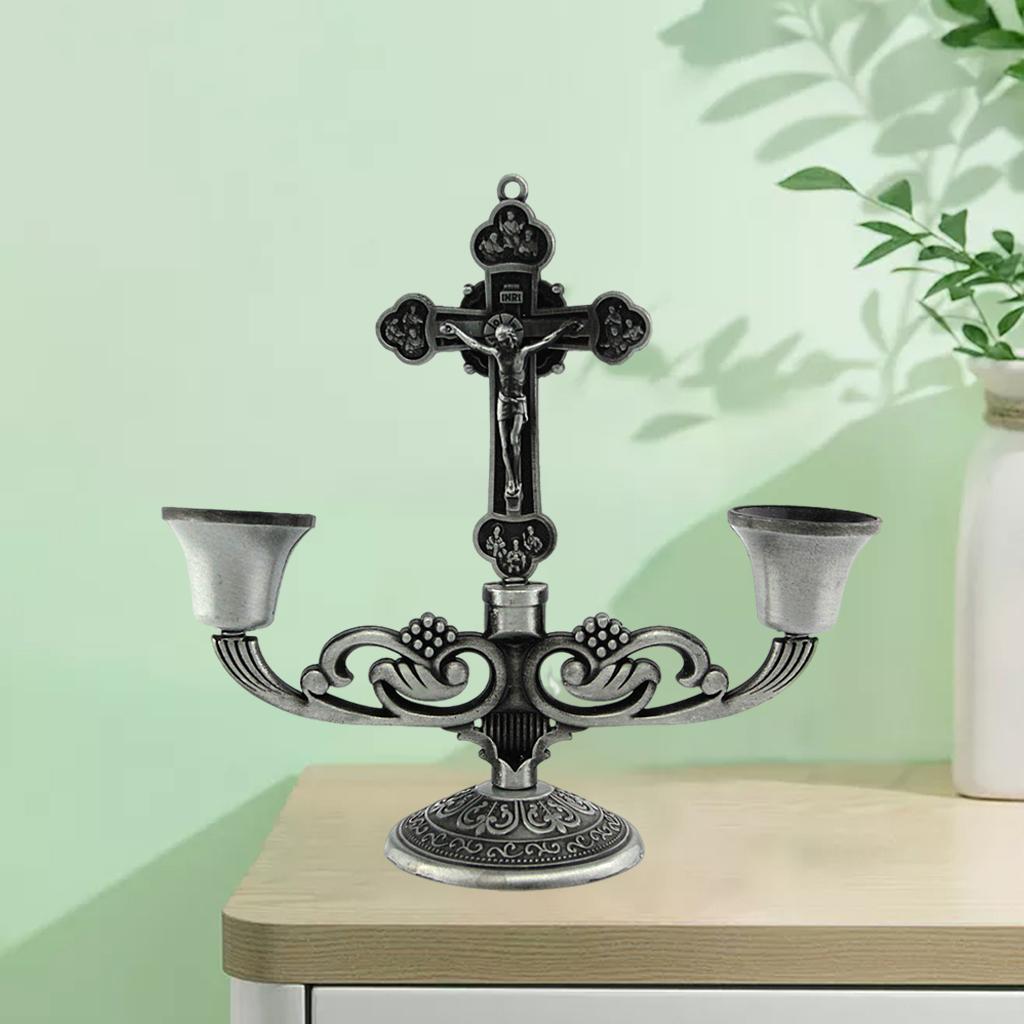 Candle Holder Candelabra Candlestick Church or Home Use Wedding Gifts Grey