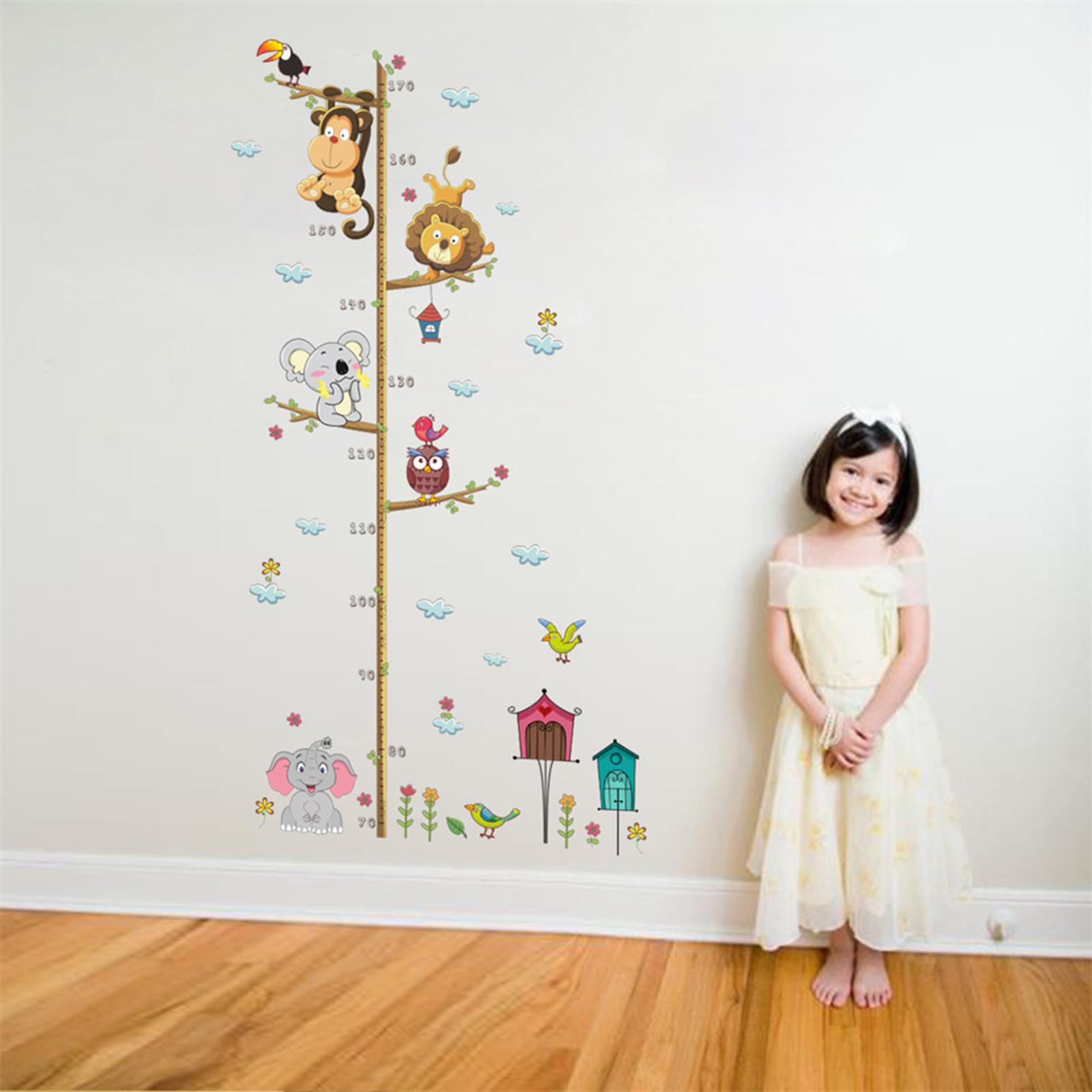 Kids Growth Height Chart Wall Door Sticker Ruler Nursery Decor 30x90cm_1pc