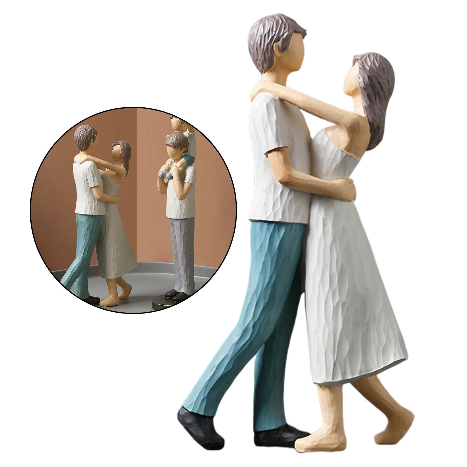 Resin Craft Figurines Family Member Statue Sculptures Dancing Couple