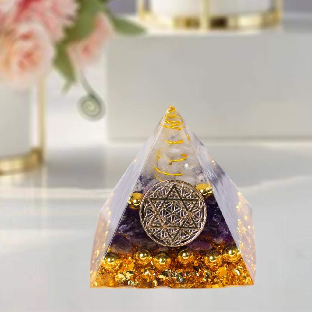 Crystal Pyramid Reiki Crystal Gemstone Energy Emf Protect Meditation Stone B