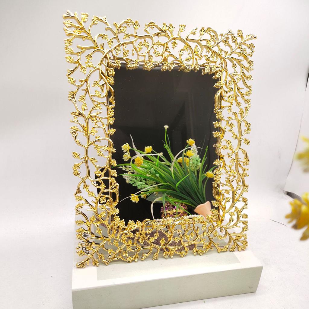 Gold Photo Frame Embossed Finishing Picture Holder Horizontal Vertical 7inch